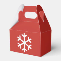 Joli flocon de neige Noël Ballotin rouge