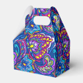 Ballotins Joli joli éléphant mariage indien jaune bleu (Arrière)