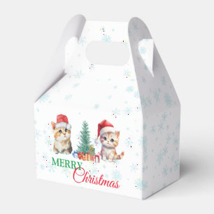 Ballotins Joli kitten chat aquarelle Santa fête de Noël C