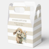 Ballotins Joli lapin avec Baby shower de fleurs (Ouvert)