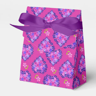 Ballotins Joli Magenta Coeurs et Fleurs Ballotin de tente