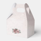 Ballotins joli mariage botanique de fleurs roses (Arrière)