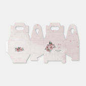 Ballotins joli mariage botanique de fleurs roses (Déplié)