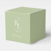 Ballotins Joli Mariage vert Couple Monogram Merci (Verso)