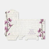 Ballotins Joli mauve fleurs florales mariage blanc (Déplié)