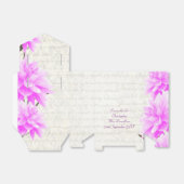 Ballotins Joli mauve rose fleurs florales mariage (Déplié)