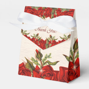 Ballotins Joli Merci victorien vintage de rose rouge