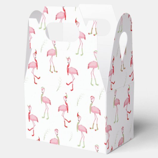 Ballotins Joli motif flamant rose Noël (Ouvert)