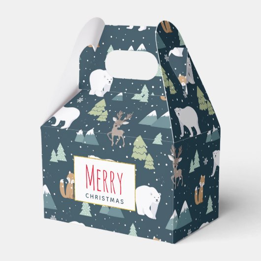 Ballotins Joli Noël Animaux d'hiver Motif rustique (Verso)