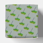 Ballotins Joli pavot floral bleu vert fleuri (Haut)