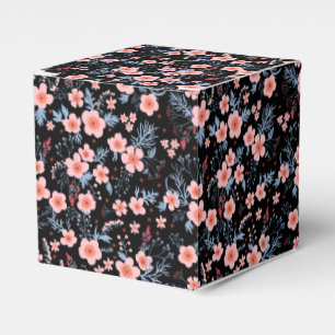 Ballotins Joli petit floral rose avec fond noir