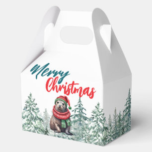 Ballotins Joli phoque lion de mer Père Noël Joyeux Noël