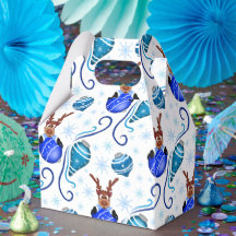 Joli Renne de Noël Bleu de Fêtes