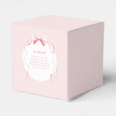 Ballotins Joli ruban arc rose preppy boho bébé fille douche (Arrière)
