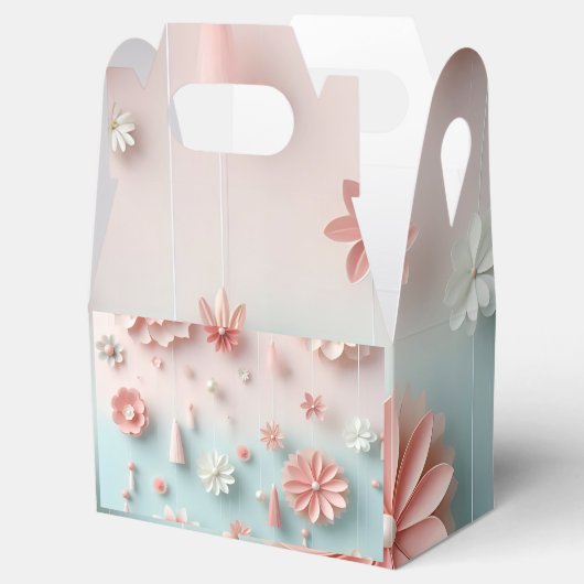 Ballotins joli sac en papier à fleurs (Ouvert)