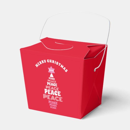 Ballotins Joli sapin rose et rouge de Noël (Verso)