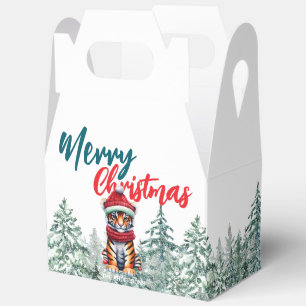 Ballotins Joli tigre Père Noël sauvage sapin de Noël Joyeux