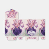 Ballotins Joli violet Iris Floral Ballotin de gâteau d'anniv (Déplié)