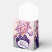 Ballotins Joli violet Iris Floral Ballotin de gâteau d'anniv (Ouvert)