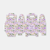 Ballotins Joli violet Rose Floral 80e anniversaire (Déplié)