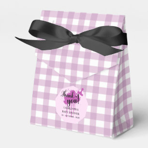 Ballotins Jolie Baby Shower Gingham Violet Pastel