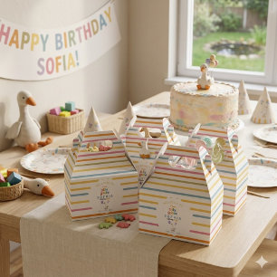 Ballotins Jolie boîte cadeau en forme de toit avec des rayu