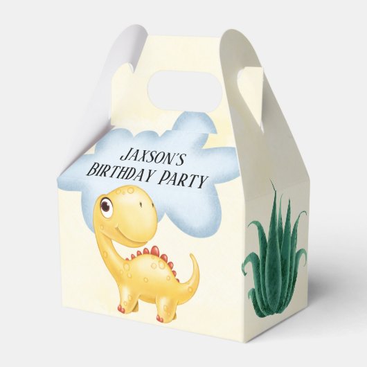 Ballotins Jolie Dinosaure Jaune Boy Anniversaire (Verso)