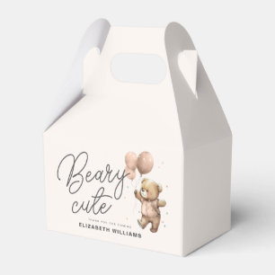 Ballotins Jolie fête de baby shower moderne avec un ours en