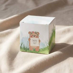 Ballotins Jolie fille Ours avec signe de Merci de la couronn