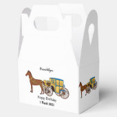 Ballotins Jolie illustration de cheval et de calèche royale (Ouvert)