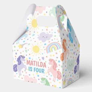 Ballotins Jolie Petite Unicorns Party boîte cadeau Favor.
