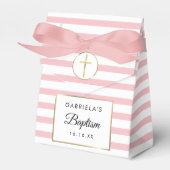 Ballotins Jolie Rayure Rose Baptême (Verso)