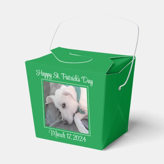 Ballotins Jolie St. Patrick's Day Green Lazy Chien Ballotin (Verso)