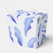 Ballotins jolies fleurs blanches et bleues à feuilles simple (Arrière)