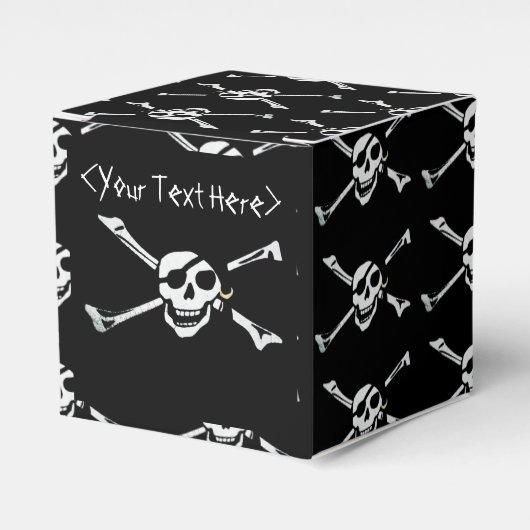 Ballotins Jolly roger Pirate Motif Cube Ballotin (Verso)