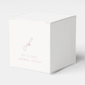 Ballotins Jordan Pale Rose Script Monogramme Élégant Mariage (Verso)