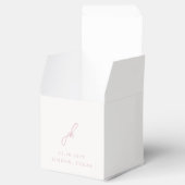 Ballotins Jordan Pale Rose Script Monogramme Élégant Mariage (Ouvert)