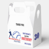 Ballotins Joueur de baseball, équipe, Ballotin d'anniversair (Ouvert)