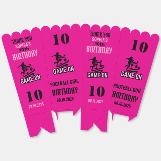 Ballotins Joueuse de football fille, Ballotin de l'équipe de (Déplié)