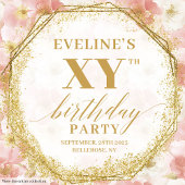 Ballotins Jour d'anniversaire gracieusement rose boho or ros