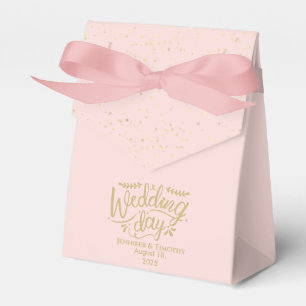 Ballotins Jour de mariage personnalisé Blush Pink Gold