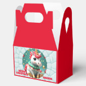 Ballotins Jour de Noël 3D Unicorne rouge (Ouvert)
