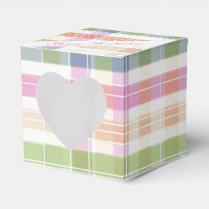 Ballotins Jovely Plaid Heart Ballotin invité