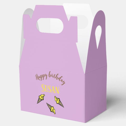 Ballotins Joyeuse crème glacée jaune d'anniversaire sur viol (Ouvert)