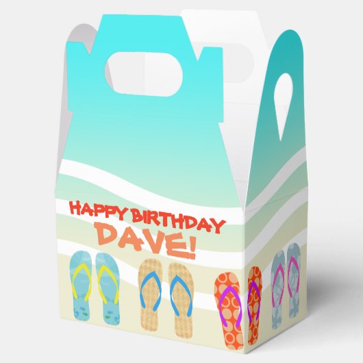 Ballotins Joyeuse fête d'anniversaire de plage personnalisée (Ouvert)