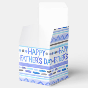 Ballotins Joyeuse Fête des Pères Rayures Aquarelle Bleue
