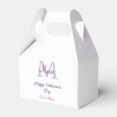 Ballotins Joyeuse Saint-Valentin pastel violet monogramme ro (Arrière)