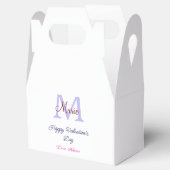 Ballotins Joyeuse Saint-Valentin pastel violet monogramme ro (Ouvert)