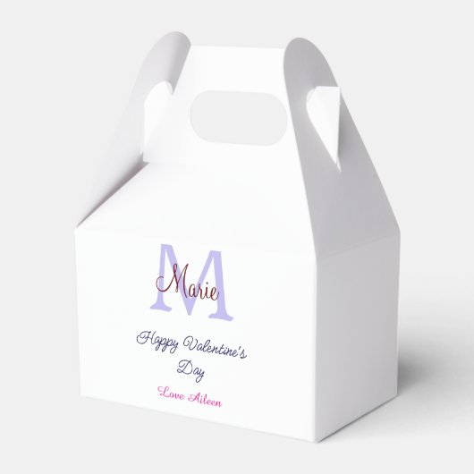 Ballotins Joyeuse Saint-Valentin pastel violet monogramme ro (Verso)