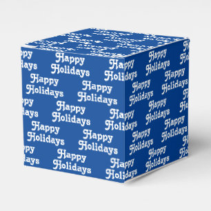 Ballotins "Joyeuses fêtes" bleu blanc cadeau de vacances